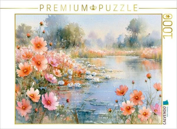 CALVENDO Puzzle Blütenzauber am Uferrand | 1000 Teile Lege-Größe 64 × 48 cm Foto-Puzzle für glückliche Stunden