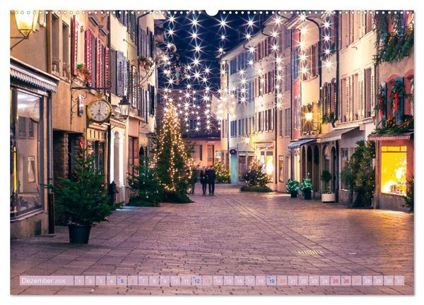 Produktbild: Rheinfelden bei Nacht (Wandkalender 2026 DIN A2 quer), CALVENDO Monatskalender