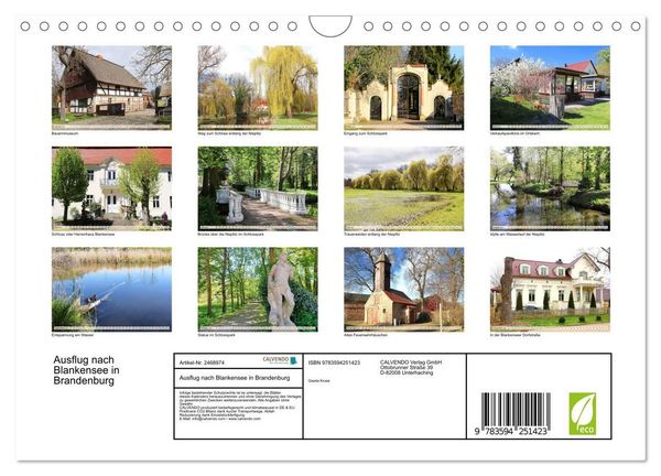 Produktbild: Ausflug nach Blankensee in Brandenburg (Wandkalender 2027 DIN A4 quer), CALVENDO Monatskalender