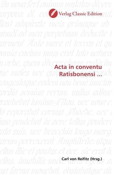 Produktbild: Acta in conventu Ratisbonensi ...