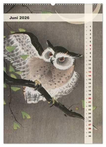 Produktbild: Ohara Koson - Gefiederte Sch&ouml;nheiten (Wandkalender 2026 DIN A2 hoch), CALVENDO Monatskalender