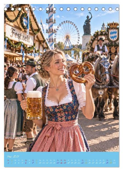 Produktbild: M&uuml;nchner Festzauber - Bayerische Lebensfreude in 12 besonderen Momenten (Tischkalender 2027 DIN A5 hoch), CALVENDO Monatskalender