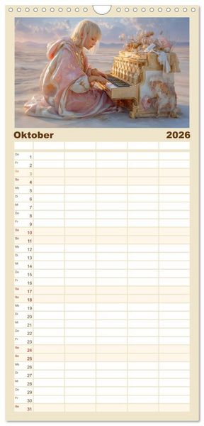 Produktbild: Familienplaner 2026 - Eine Liebe zur Musik - Musikanten mit 5 Spalten (Wandkalender, 21 x 45 cm) CALVENDO