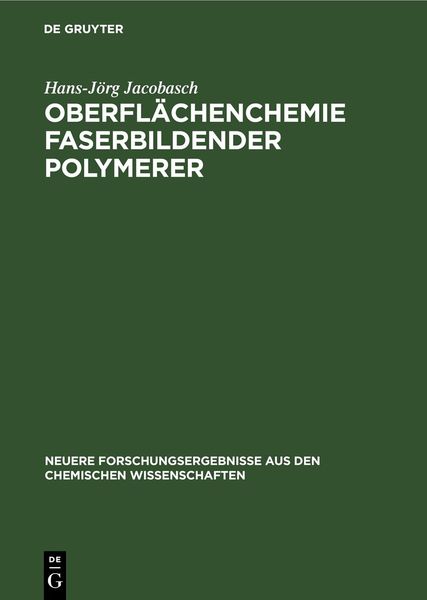 Produktbild: Oberfl&auml;chenchemie faserbildender Polymerer