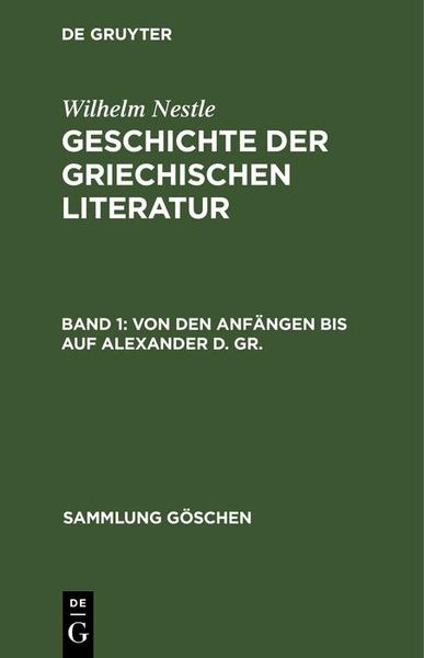 Produktbild: Von den Anf&auml;ngen bis auf Alexander d. Gr.