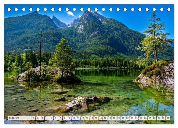 Produktbild: Bayerisches Alpenparadies (Tischkalender 2026 DIN A5 quer), CALVENDO Monatskalender