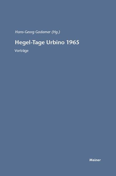 Produktbild: Hegel-Tage Urbino 1965