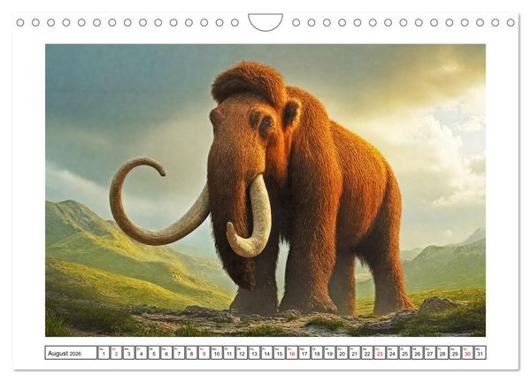 Produktbild: Eiszeitliche Tierwelt (Wandkalender 2026 DIN A4 quer), CALVENDO Monatskalender