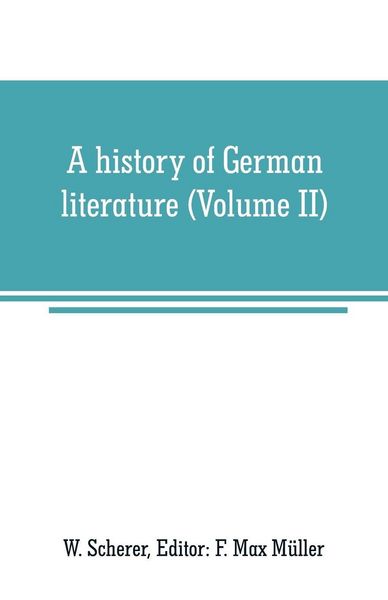 Produktbild: A history of German literature (Volume II)