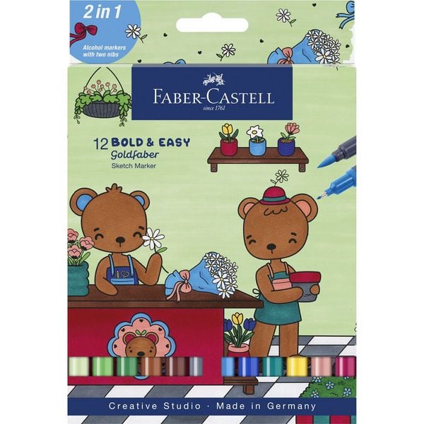 Produktbild: Faber-Castell Sketch Marker Goldfaber Bold Easy 12er Etui