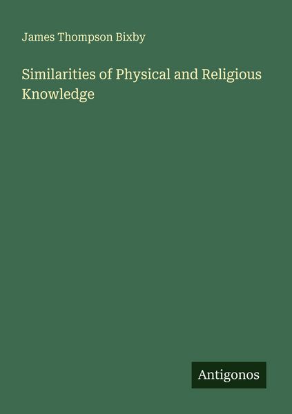 Produktbild: Similarities of Physical and Religious Knowledge