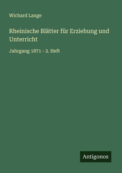 Produktbild: Rheinische Bl&auml;tter f&uuml;r Erziehung und Unterricht