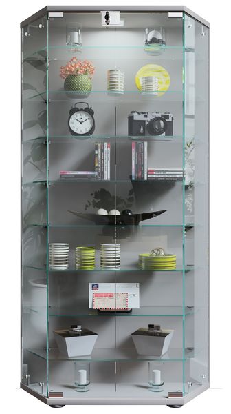 Produktbild: Holz Glas Stand Vitrine Sammelvitrine Cenila XL