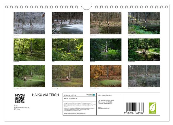 Produktbild: HAIKU AM TEICH (Wandkalender 2026 DIN A4 quer), CALVENDO Monatskalender