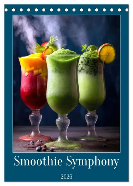 Produktbild: Smoothie Symphony (Desk Calendar 2026 DIN A5 portrait), CALVENDO 12 Month DeskCalendar