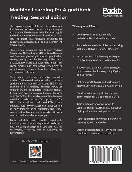 Produktbild: Machine Learning for Algorithmic Trading - Second Edition