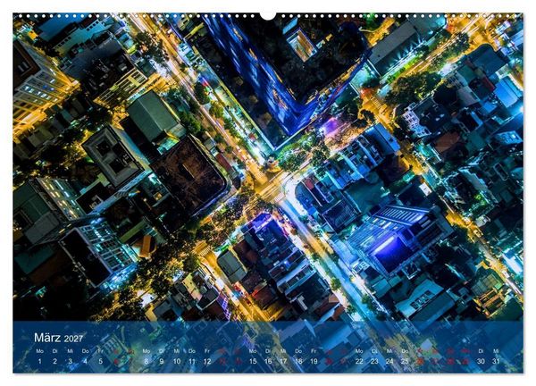 Produktbild: Traffic Lights - Gro&szlig;stadtverkehr der sch&ouml;nsten Metropolen von oben (hochwertiger Premium Wandkalender 2027 DIN A2 quer), Kunstdruck in Hochglanz