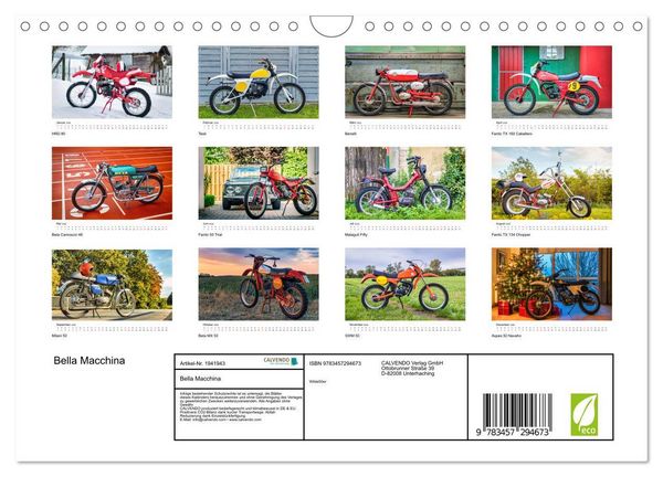Produktbild: Bella Macchina (Wandkalender 2026 DIN A4 quer), CALVENDO Monatskalender