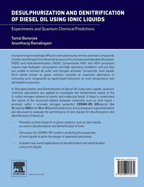 Produktbild: Desulphurization and Denitrification of Diesel Oil Using Ionic Liquids