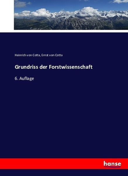 Produktbild: Grundriss der Forstwissenschaft