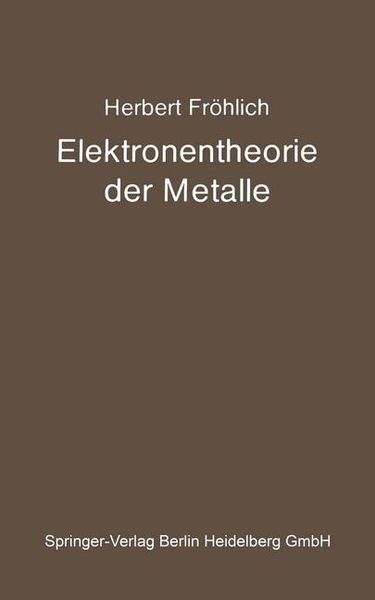 Produktbild: Elektronentheorie der Metalle