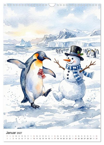 Produktbild: Coole Pinguine (Wandkalender 2027 DIN A3 hoch), CALVENDO Monatskalender