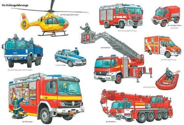 Produktbild: Duden 24+: Autos, Laster & Traktoren: Das gro&szlig;e Wimmelbuch der Fahrzeuge