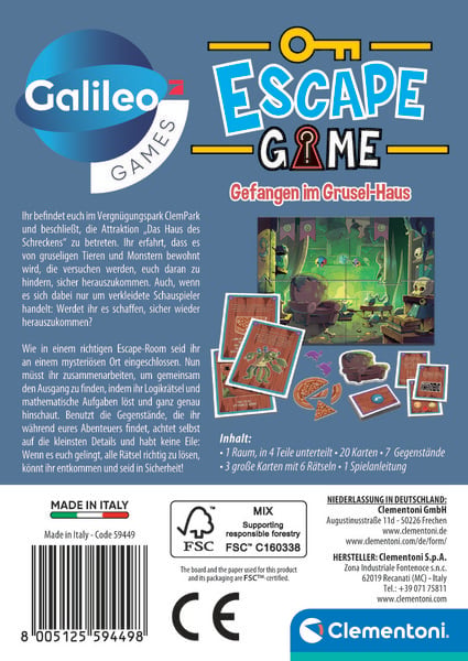 Produktbild: Escape Game Galileo Gefangen im Grusel-Haus