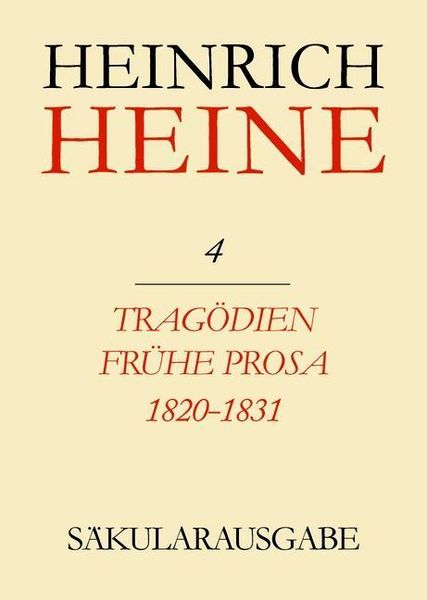 Produktbild: Trag&ouml;dien. Fr&uuml;he Prosa 1820-1831