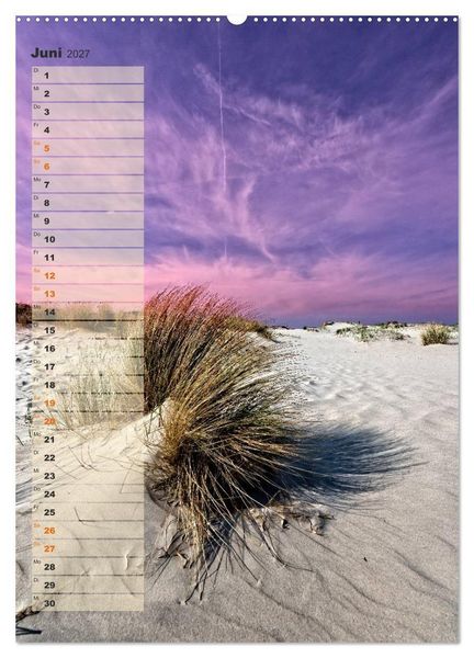 Produktbild: Zwischen D&uuml;nen und Watt / Geburtstagskalender (Wandkalender 2027 DIN A2 hoch), CALVENDO Monatskalender