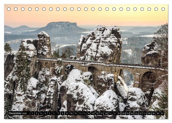 Produktbild: Wundersch&ouml;nes Elbsandsteingebirge (Tischkalender 2026 DIN A5 quer), CALVENDO Monatskalender