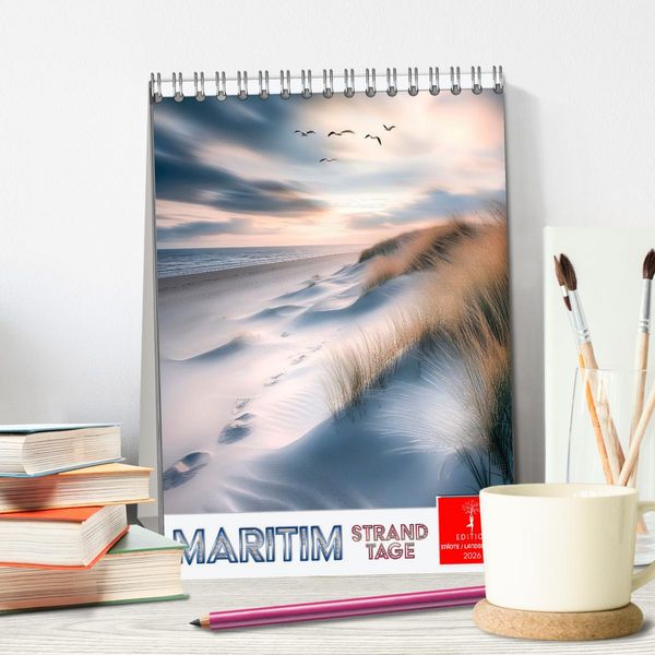Produktbild: Maritim - Strandtage (Tischkalender 2026 DIN A5 hoch), CALVENDO Monatskalender