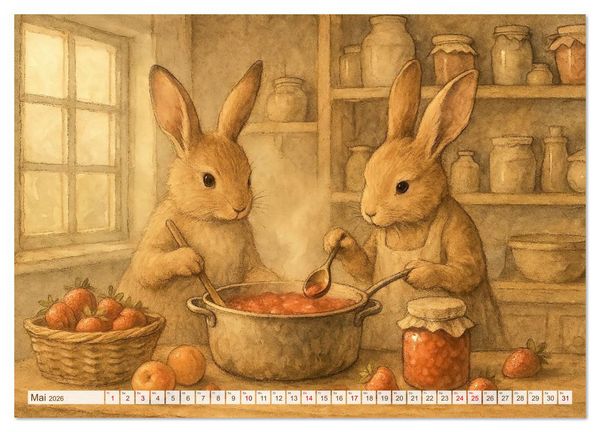 Produktbild: Zuhause bei den Kleinen. Ein Jahr voller tierischer R&uuml;ckzugsorte. (Wandkalender 2026 DIN A3 quer), CALVENDO Monatskalender