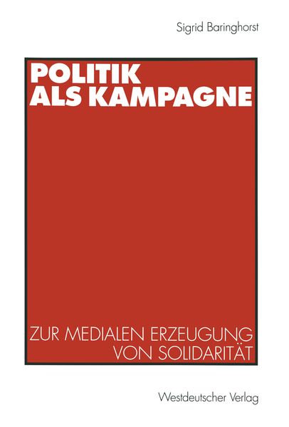 Produktbild: Politik als Kampagne