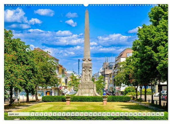 Produktbild: Ein Blick auf Darmstadt in Farbe (Wandkalender 2027 DIN A2 quer), CALVENDO Monatskalender