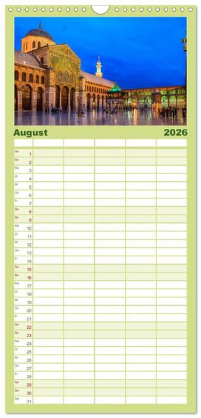 Produktbild: Familienplaner 2026 - Syrien - Erinnerungen mit 5 Spalten (Wandkalender, 21 x 45 cm) CALVENDO