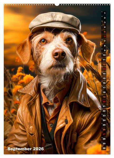 Produktbild: Stylische Hunde (Wandkalender 2026 DIN A2 hoch), CALVENDO Monatskalender