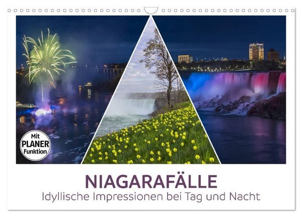 Produktbild: NIAGARAF&Auml;LLE Idyllische Impressionen bei Tag und Nacht (Wandkalender 2026 DIN A3 quer), CALVENDO Monatskalender