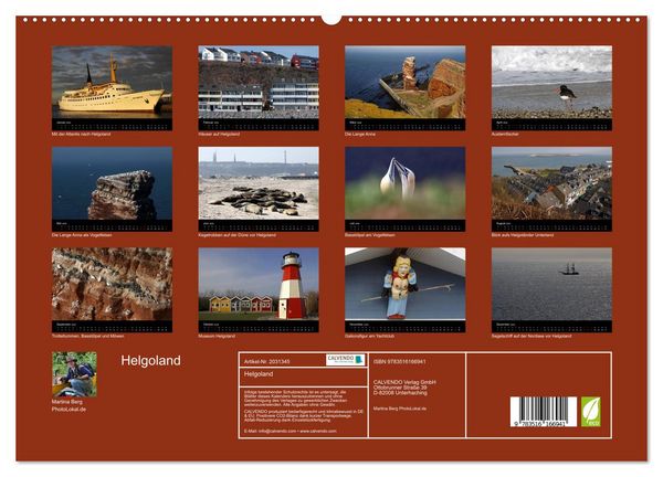 Produktbild: Helgoland (hochwertiger Premium Wandkalender 2026 DIN A2 quer), Kunstdruck in Hochglanz