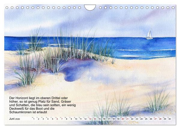 Produktbild: Mal mal Aquarell (Wandkalender 2026 DIN A4 quer), CALVENDO Monatskalender