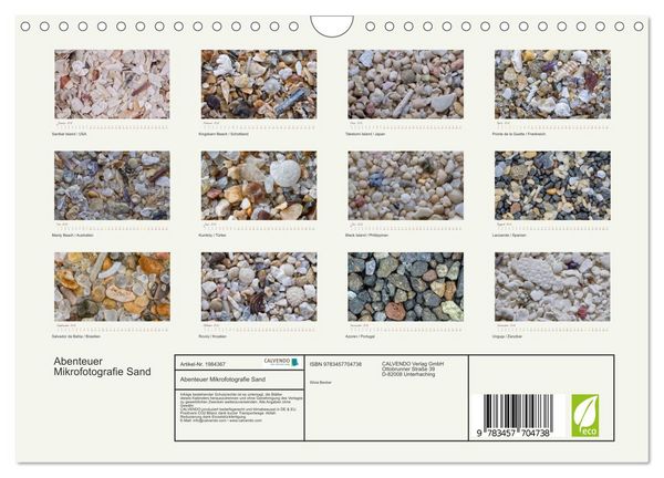 Produktbild: Abenteuer Mikrofotografie Sand (Wandkalender 2026 DIN A4 quer), CALVENDO Monatskalender