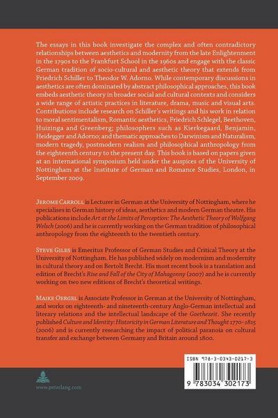 Produktbild: Aesthetics and Modernity from Schiller to the Frankfurt School