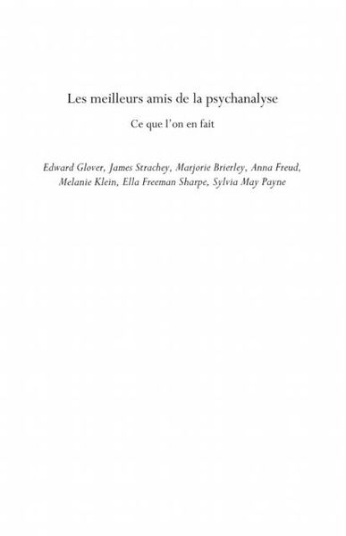 Produktbild: Les meilleurs amis de la psychanalyse - ce que l'on en fait