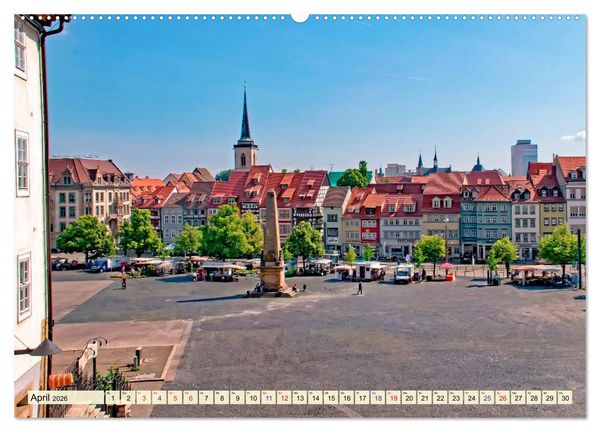 Produktbild: Erfurt - meine Stadt mit viel Herz (hochwertiger Premium Wandkalender 2026 DIN A2 quer), Kunstdruck in Hochglanz