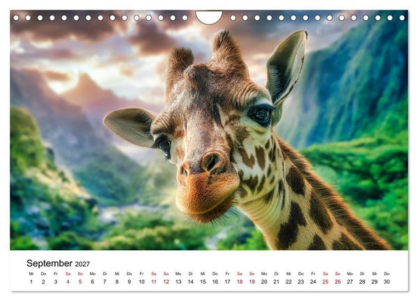 Produktbild: Sanfte Riesen - Giraffen in ihrer Welt (Wandkalender 2027 DIN A4 quer), CALVENDO Monatskalender