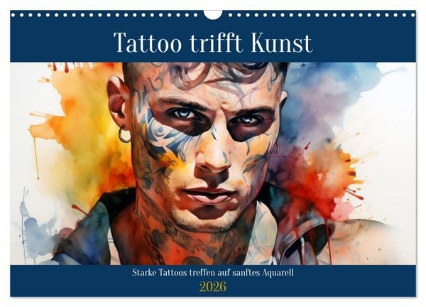 Produktbild: Tattoo trifft Kunst (Wandkalender 2026 DIN A3 quer), CALVENDO Monatskalender
