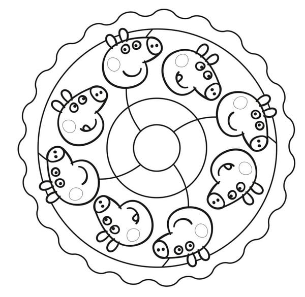 Produktbild: Peppa Wutz Ausmalbilder: MANDALA Malspa&szlig;