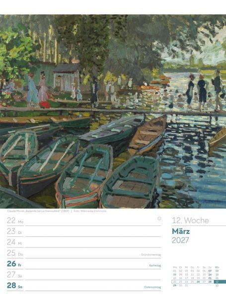Produktbild: Kunstwelt Wochenplaner Kalender 2027 | Impressionismus und Klassische Moderne