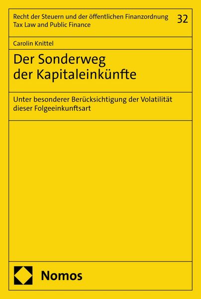 Produktbild: Der Sonderweg der Kapitaleink&uuml;nfte