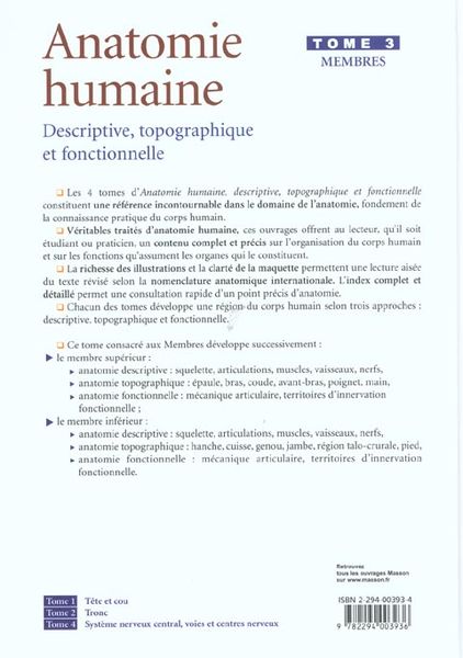 Produktbild: Anatomie humaine : descriptive, topographique et fonctionnelle